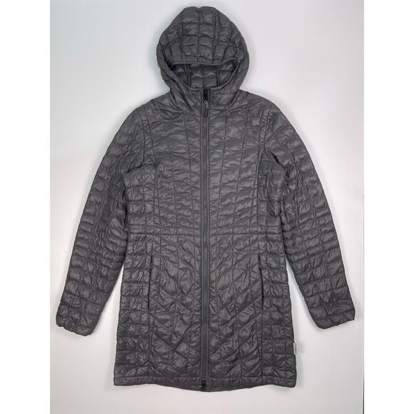 The North Face Women’s Long Quilted ThermoBall Hooded Puffer Coat Size M - Picture 9 of 13